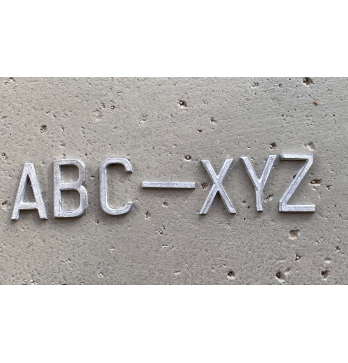 A-Z Set of Unmounted Lead Letters CONDENSED DEEP BLOCK 